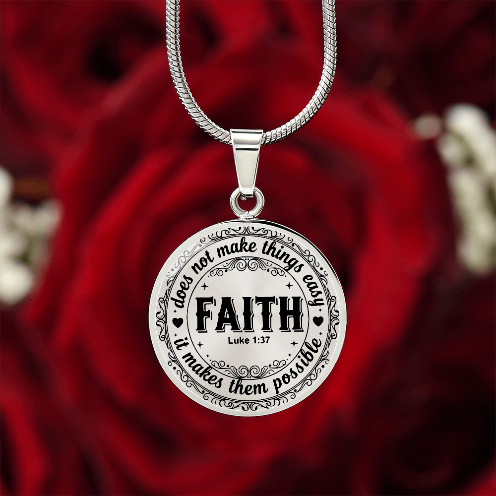 Faith Graphic Necklace For Daughter Granddaughter