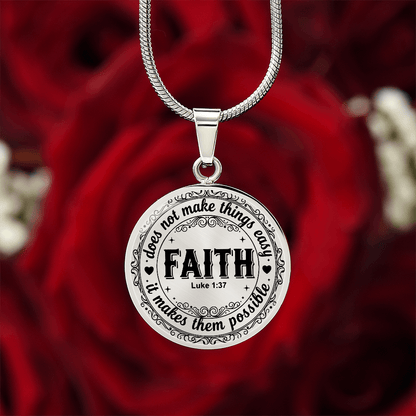 Faith Graphic Necklace For Daughter Granddaughter