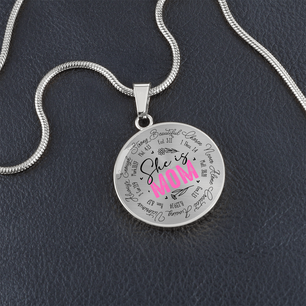 Personalized Bible verse Mom Graphic Necklace Gift