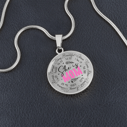 Personalized Bible verse Mom Graphic Necklace Gift