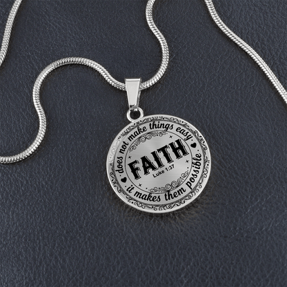 Faith Graphic Necklace For Daughter Granddaughter