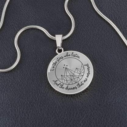 Acotar Graphic Circle Necklace Gift