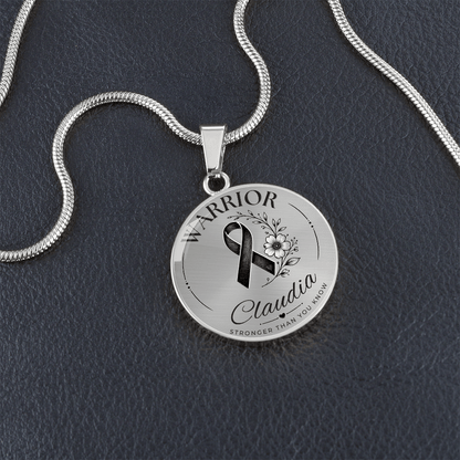 Cancer Engraved Graphic Necklace for Her