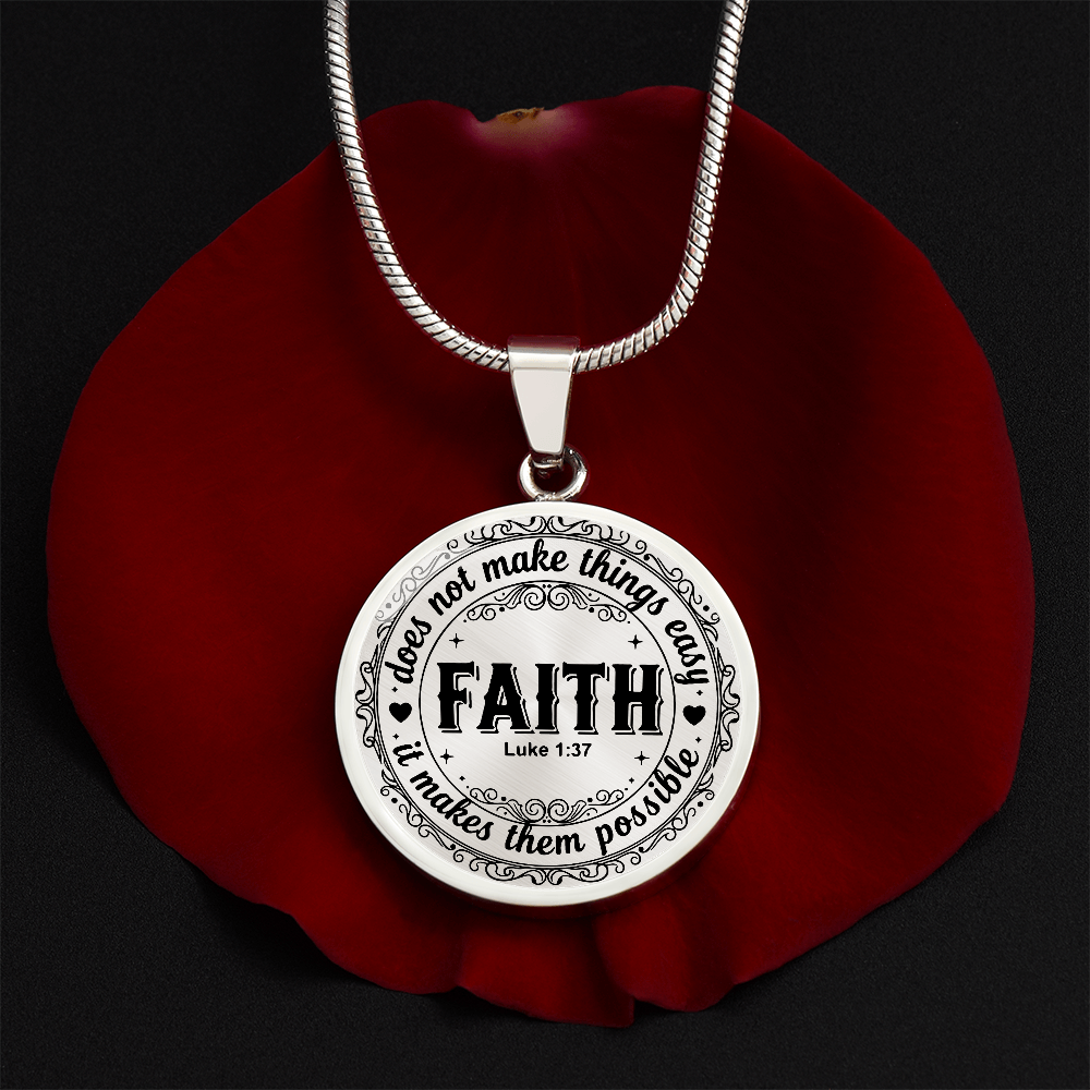 Faith Graphic Necklace For Daughter Granddaughter