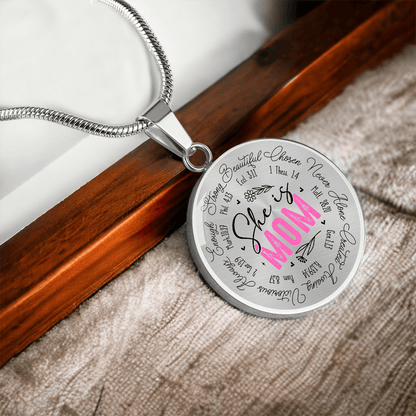 Personalized Bible verse Mom Graphic Necklace Gift