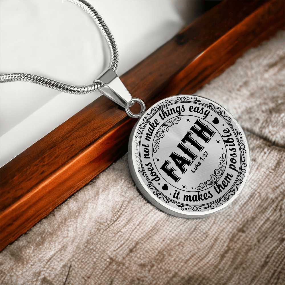 Faith Graphic Necklace For Daughter Granddaughter