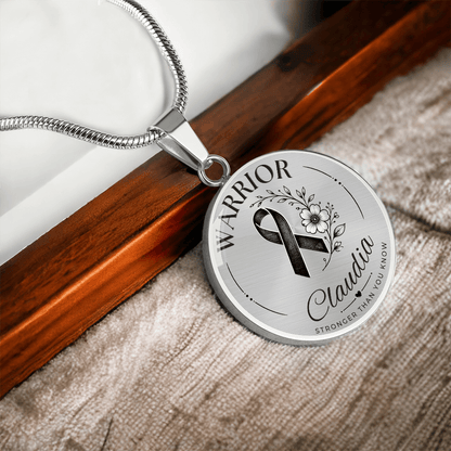 Cancer Engraved Graphic Necklace for Her