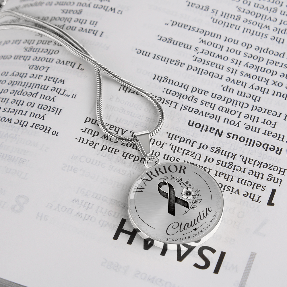 Cancer Engraved Graphic Necklace for Her
