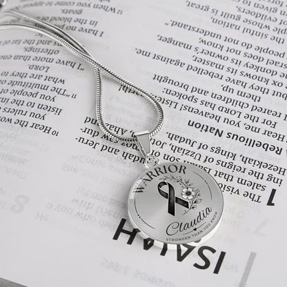 Cancer Engraved Graphic Necklace for Her