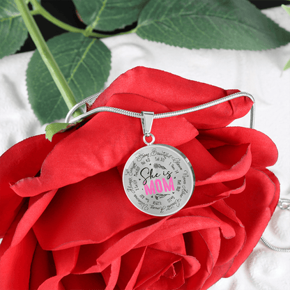 Personalized Bible verse Mom Graphic Necklace Gift