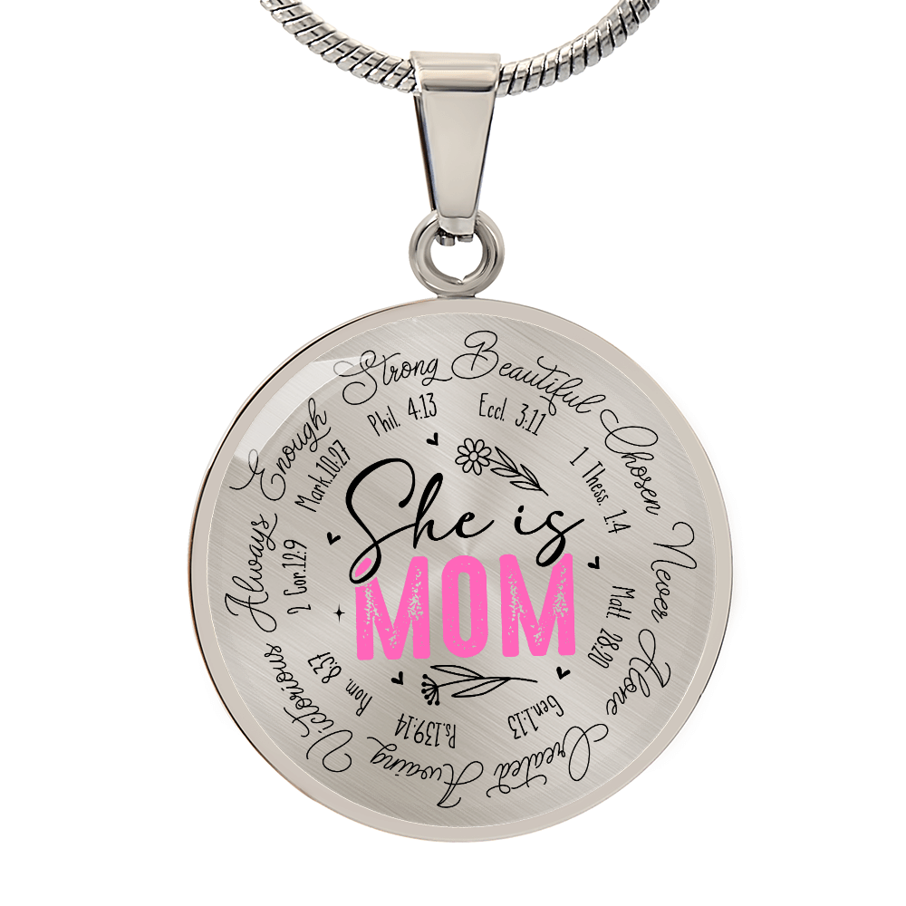 Personalized Bible verse Mom Graphic Necklace Gift