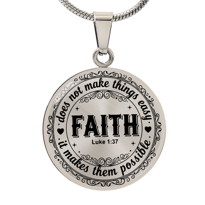 Faith Graphic Necklace For Daughter Granddaughter