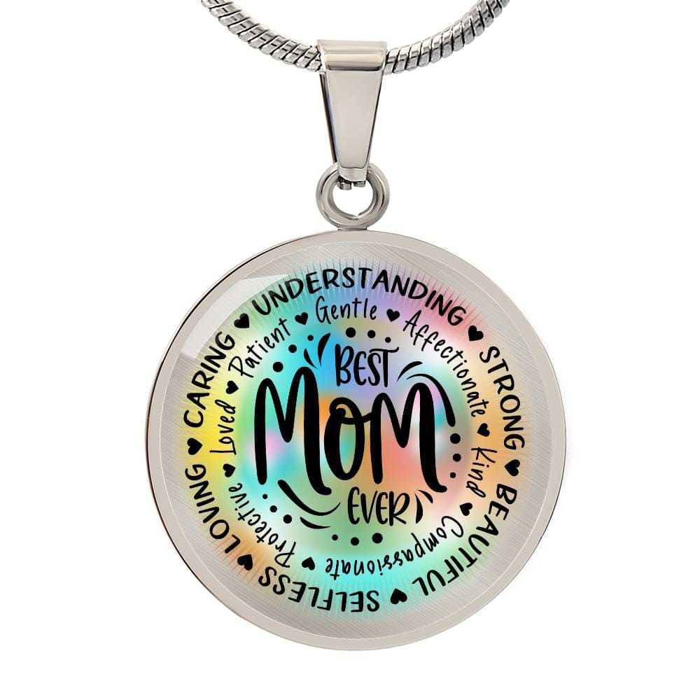 Best Mom Ever Engraved Graphic Necklace