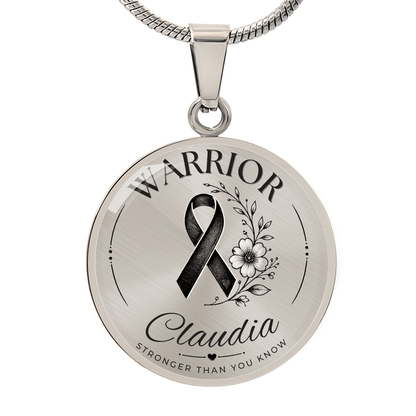 Cancer Engraved Graphic Necklace for Her