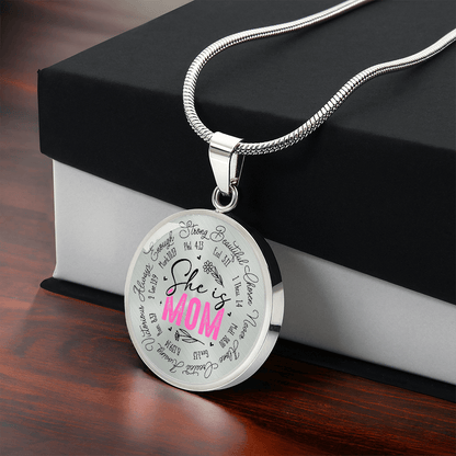 Personalized Bible verse Mom Graphic Necklace Gift