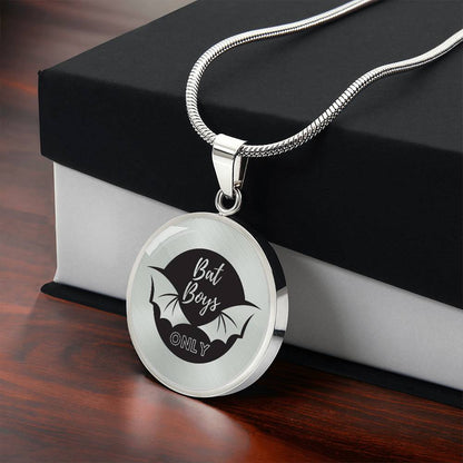 Bat Boys Acotar Graphic Circle Necklace Gift