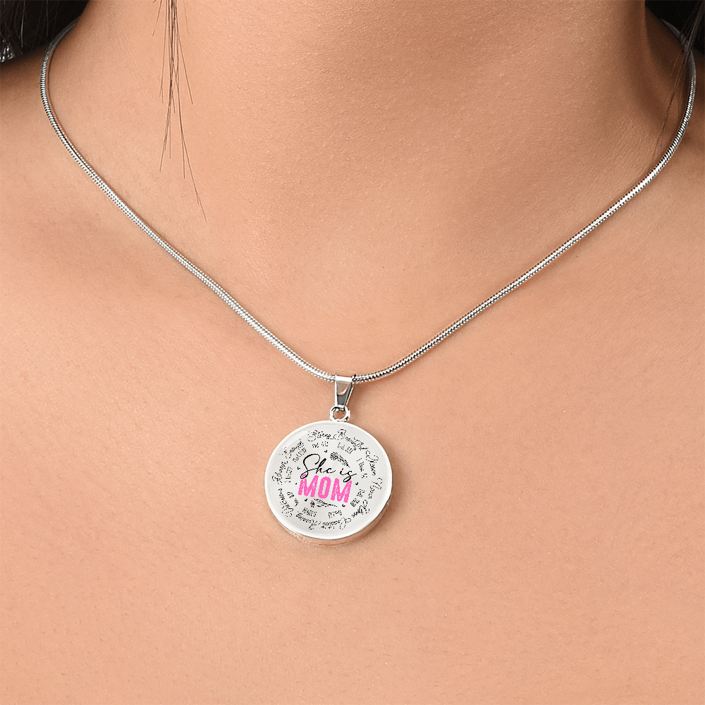 Personalized Bible verse Mom Graphic Necklace Gift