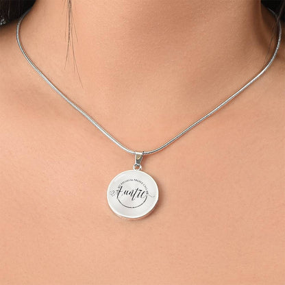 Auntie Engraved Graphic Necklace Gift