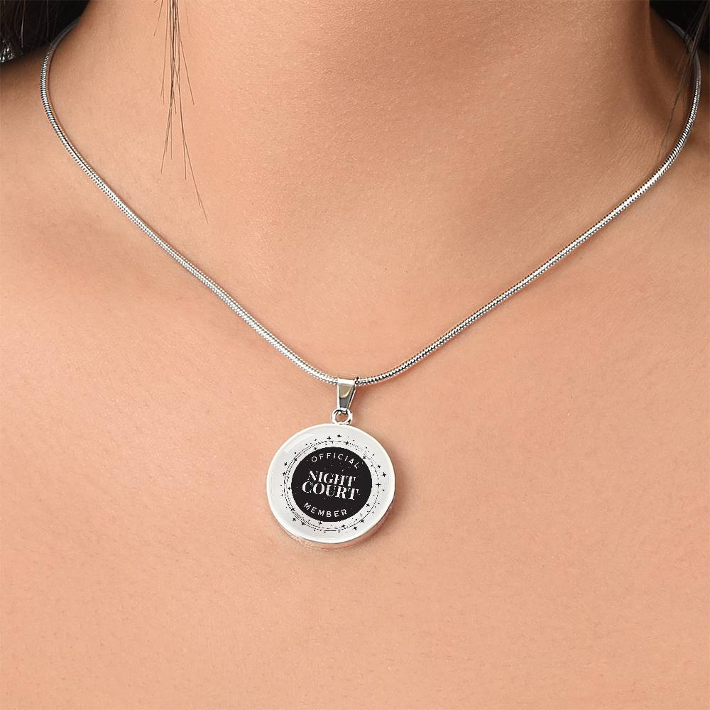 Night Court Acotar Graphic Circle Necklace Gift