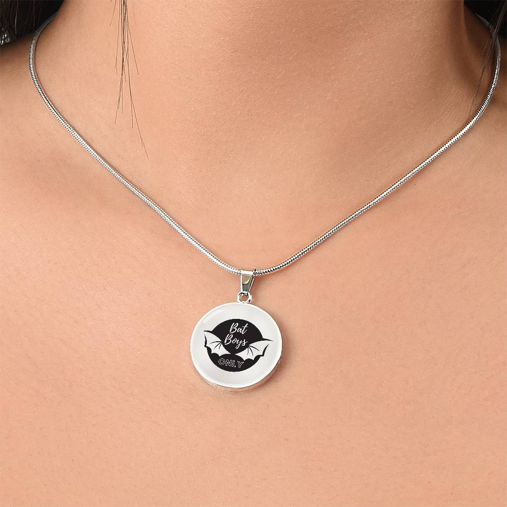 Bat Boys Acotar Graphic Circle Necklace Gift