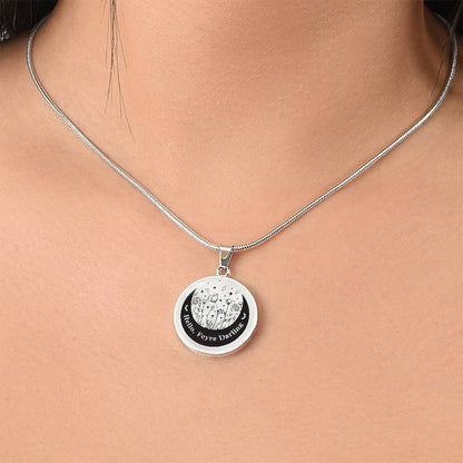 Hello Feyre Darling Acotar Graphic Circle Necklace Gift