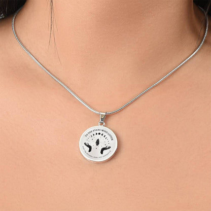 To the Stars Who Listen Acotar Graphic Circle Necklace Gift