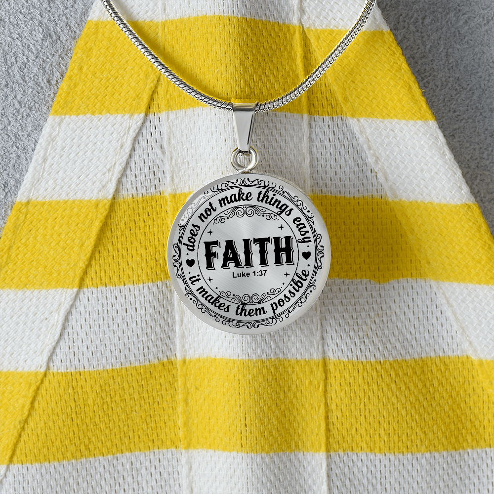 Faith Graphic Necklace For Daughter Granddaughter