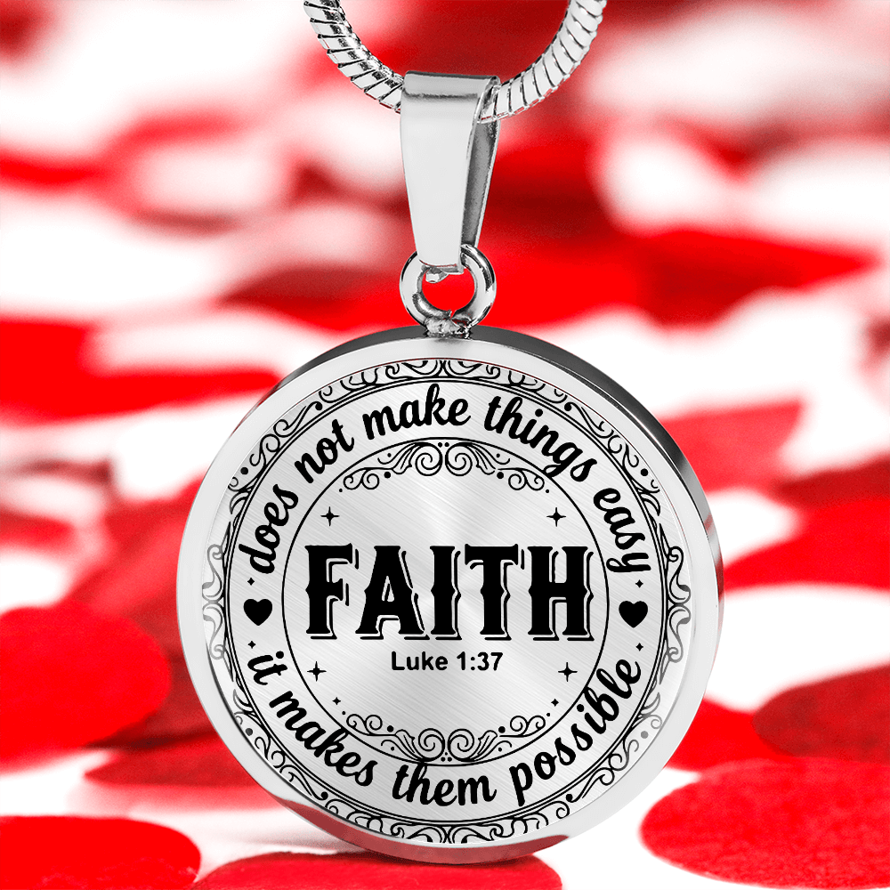 Faith Graphic Necklace For Daughter Granddaughter