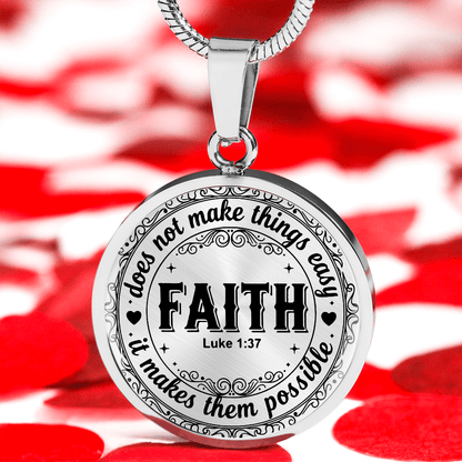 Faith Graphic Necklace For Daughter Granddaughter
