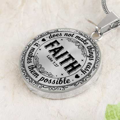Faith Graphic Necklace For Daughter Granddaughter