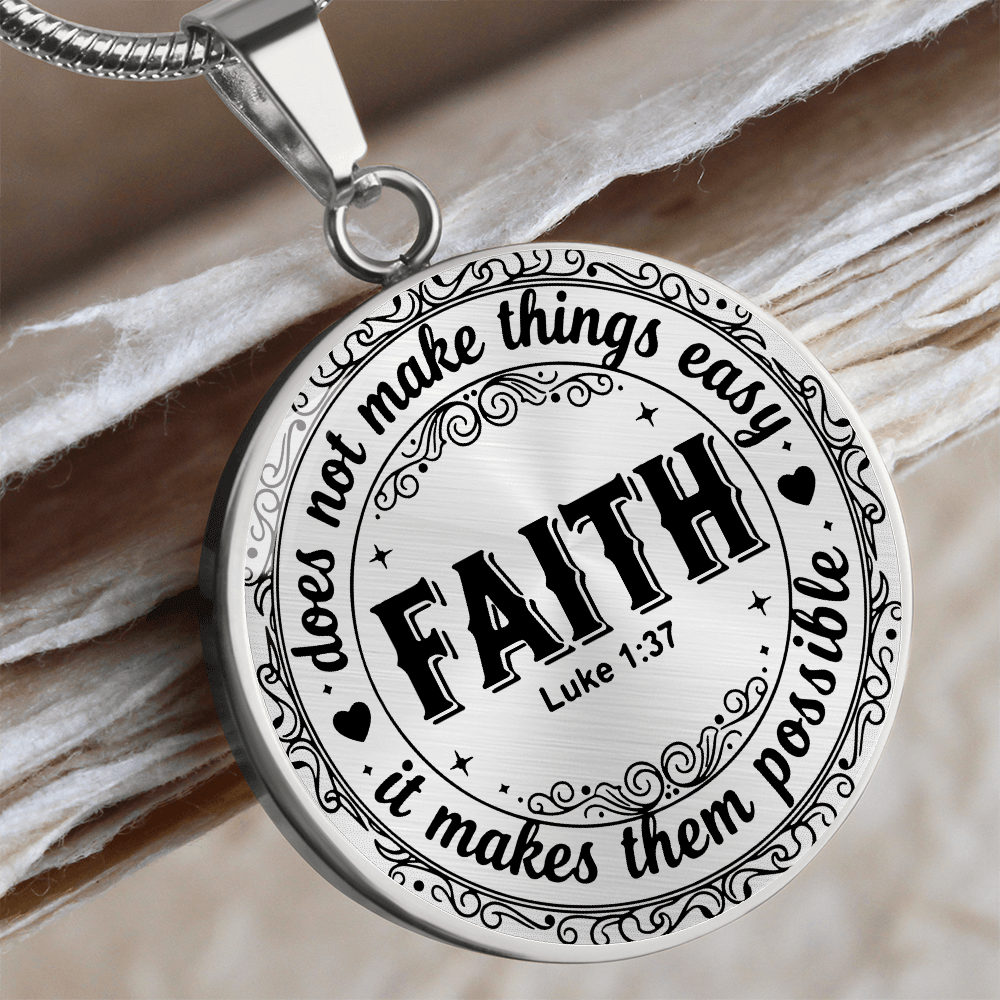 Faith Graphic Necklace For Daughter Granddaughter