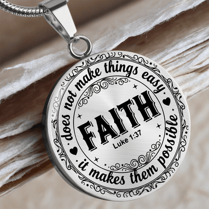 Faith Graphic Necklace For Daughter Granddaughter