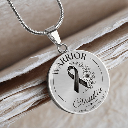 Cancer Engraved Graphic Necklace for Her