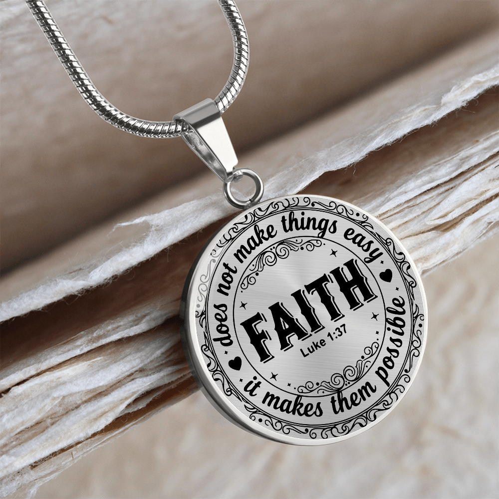 Faith Graphic Necklace For Daughter Granddaughter