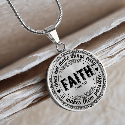 Faith Graphic Necklace For Daughter Granddaughter
