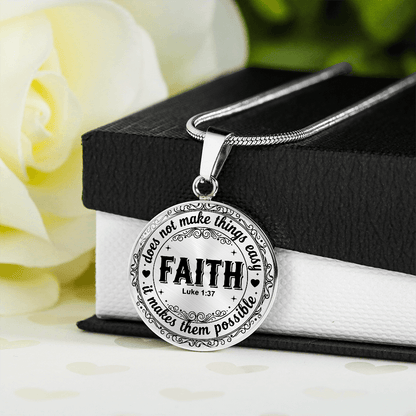 Faith Graphic Necklace For Daughter Granddaughter