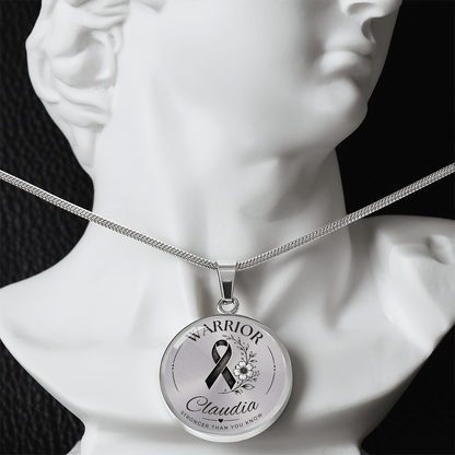 Cancer Engraved Graphic Necklace for Her