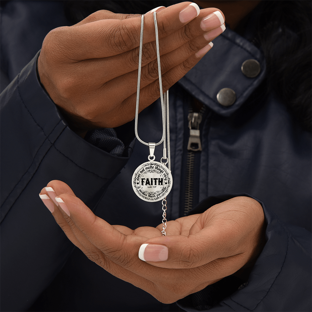 Faith Graphic Necklace For Daughter Granddaughter