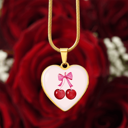 Personalized Cherry Graphic Necklace Gift