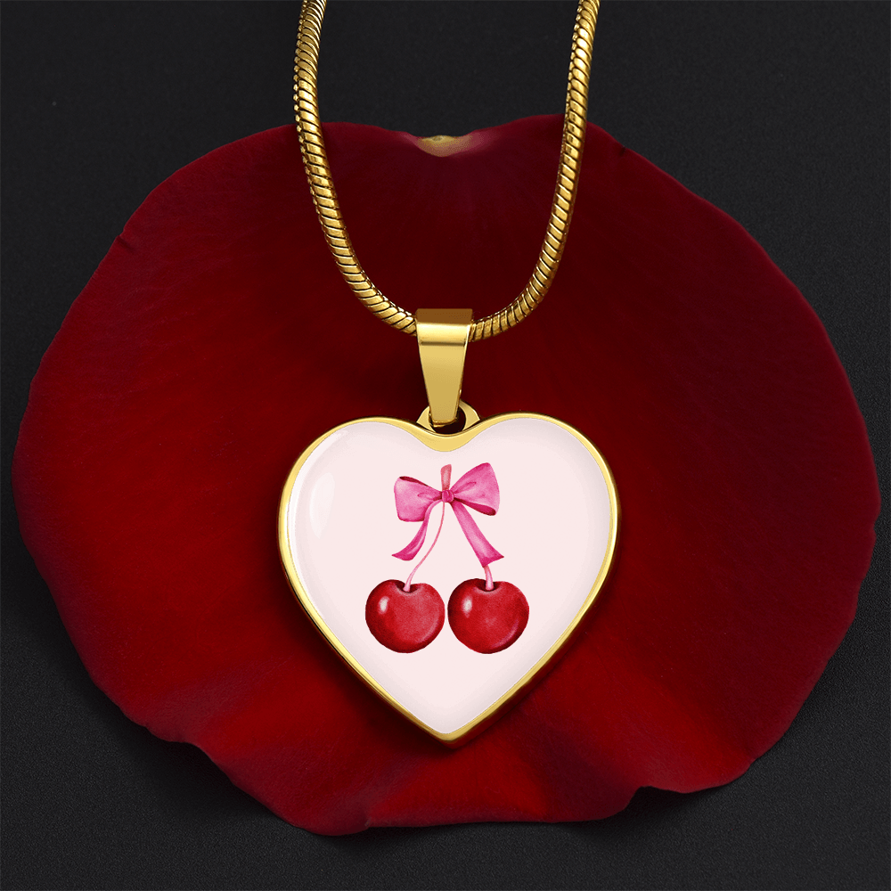 Personalized Cherry Graphic Necklace Gift