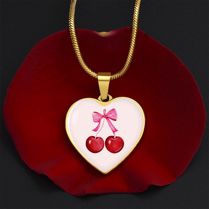 Personalized Cherry Graphic Necklace Gift