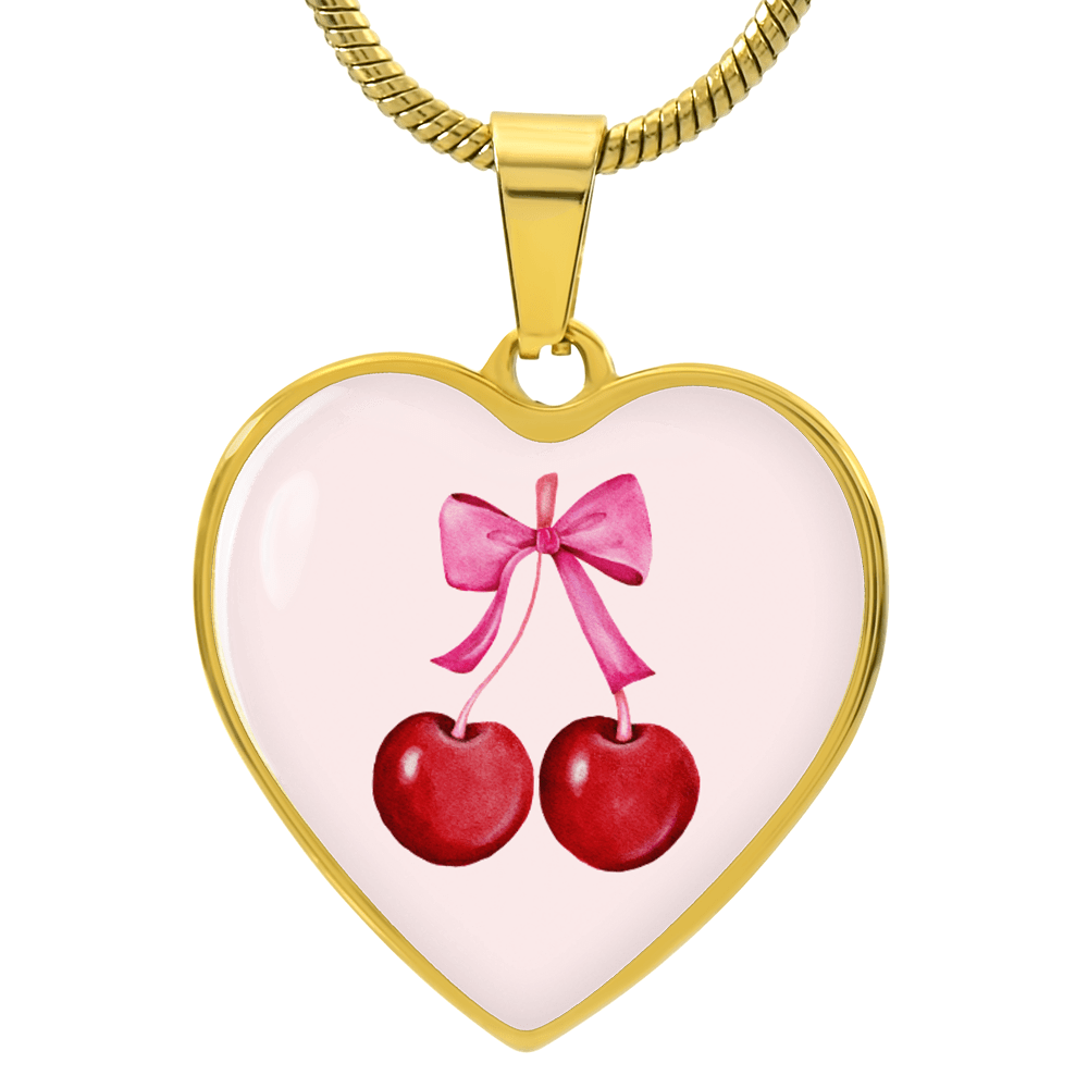 Personalized Cherry Graphic Necklace Gift