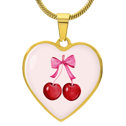Personalized Cherry Graphic Necklace Gift