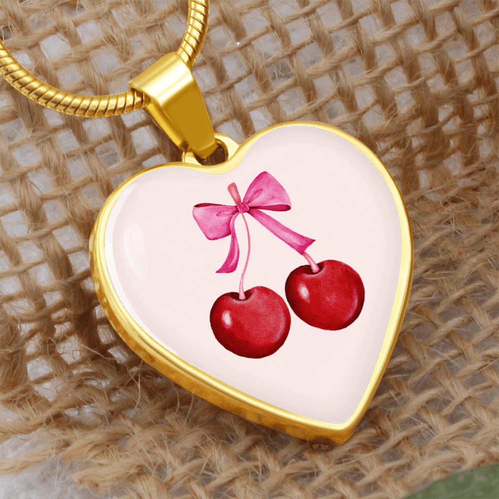 Personalized Cherry Graphic Necklace Gift