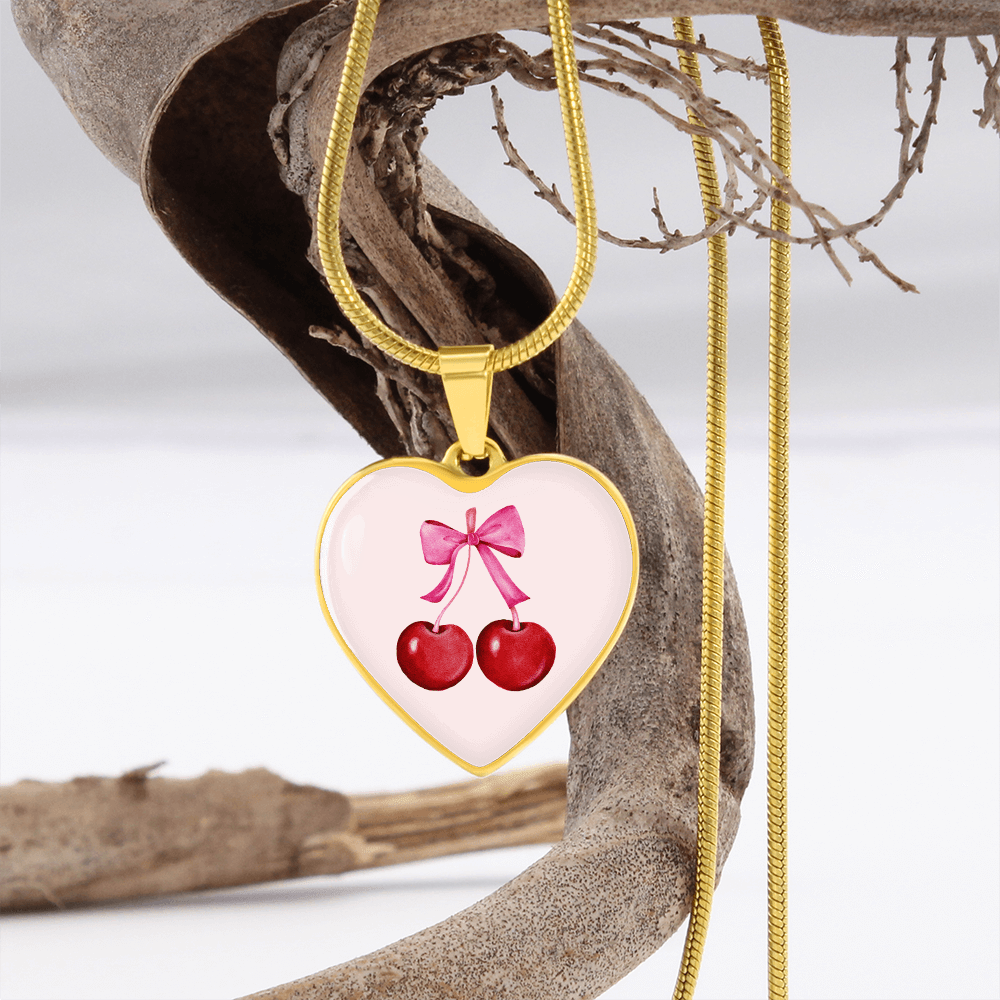 Personalized Cherry Graphic Necklace Gift
