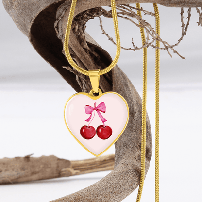 Personalized Cherry Graphic Necklace Gift