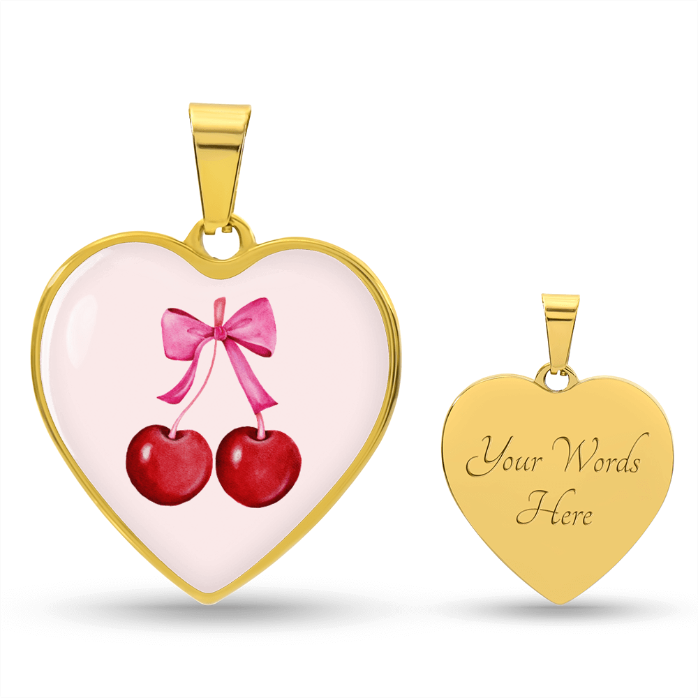 Personalized Cherry Graphic Necklace Gift
