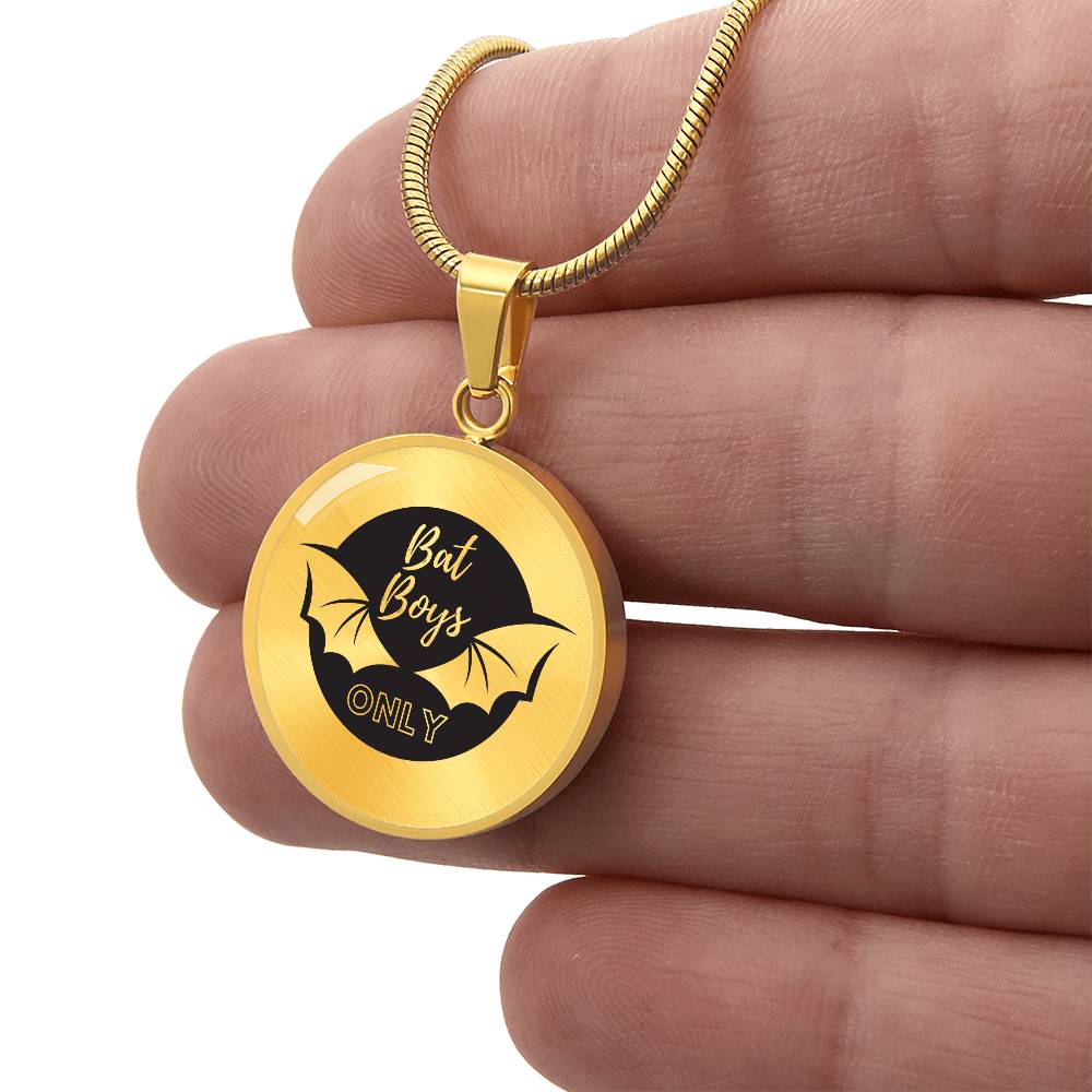 Bat Boys Acotar Graphic Circle Necklace Gift