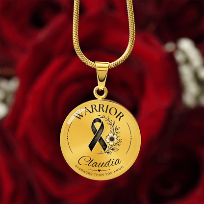 Cancer Engraved Graphic Necklace for Her