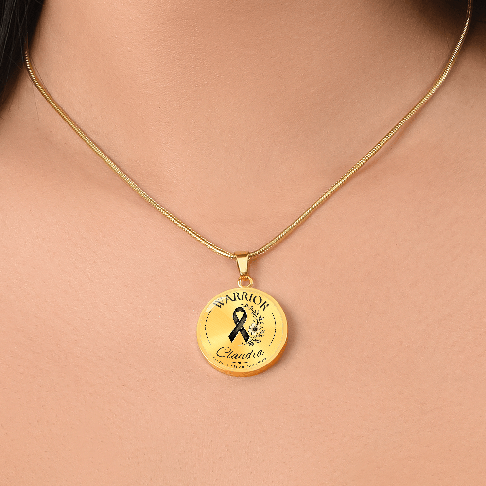 Cancer Engraved Graphic Necklace for Her